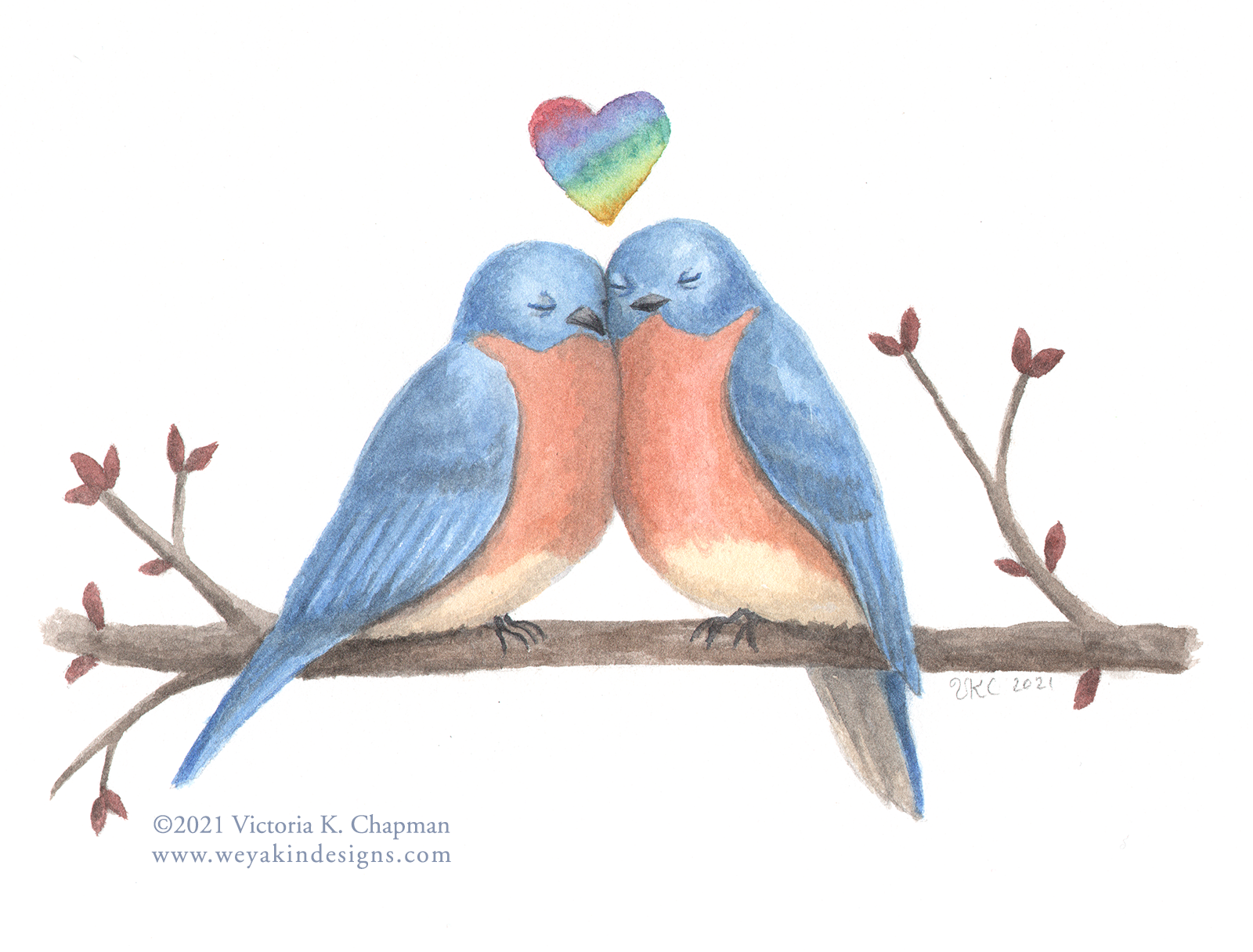 two birds in love drawing