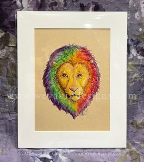 Wild Pride 2025 Collection: Lion’s Pride, Rainbow Lion, Original Art Illustration by Victoria K. Chapman