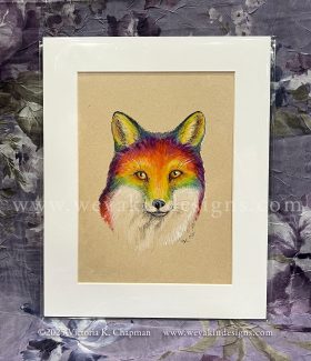 Wild Pride 2025 Collection: Rainbow Fox, Original Art Illustration by Victoria K. Chapman