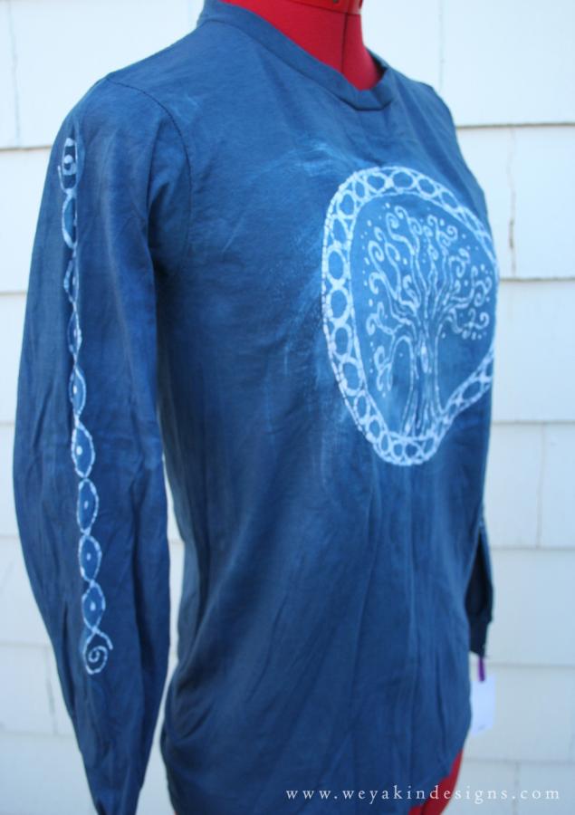 Tree of Life Celtic Long Sleeved Blue T-Shirt 