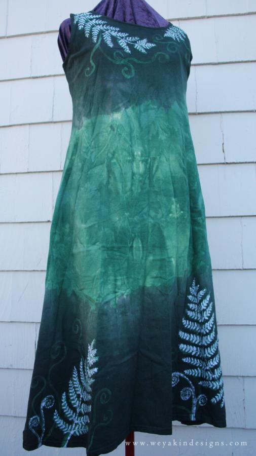 Green Ferns Long Tank Dress 