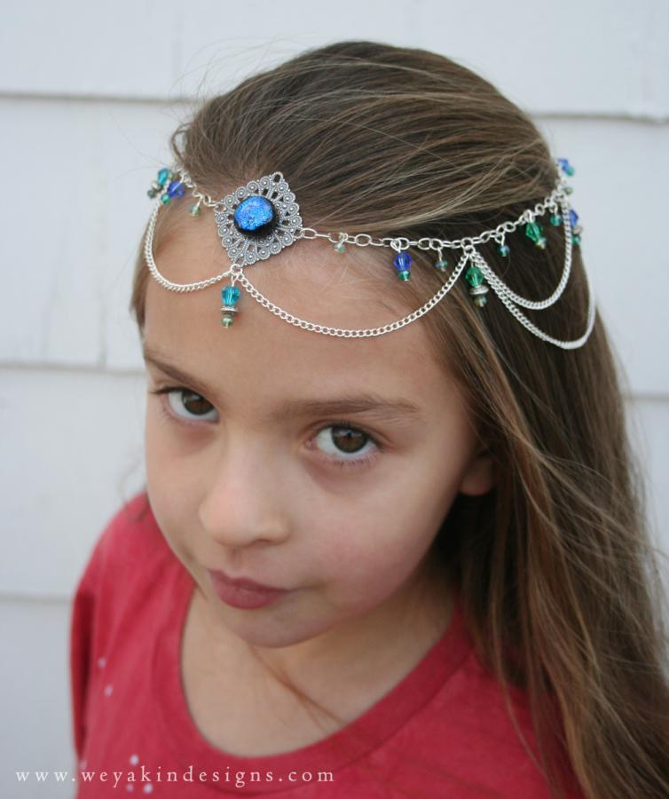 Lady of the Oceans Dichroic Glass Circlet     