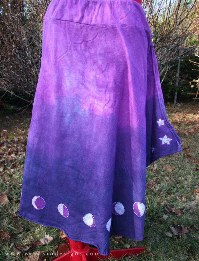 Purple Moon Phases Lotus Skirt 