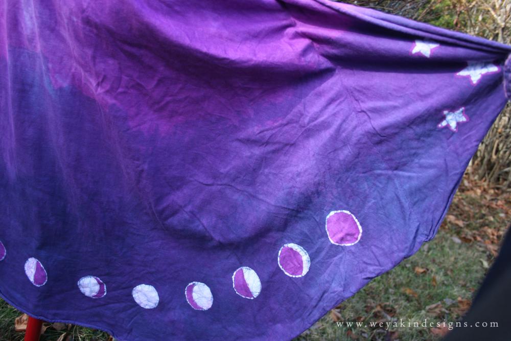 Purple Moon Phases Lotus Skirt 